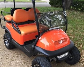 2001 Electric Club Car 
Newly restored electrical 
Ready for street 
Turn signals, head lights, windshield,radio 
Does need seat belts 
New paint 
New batteries New Charger 
$ 8,500