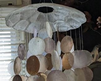 Hanging shell lamp.