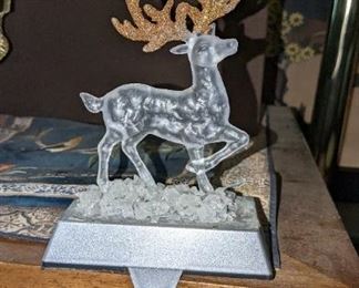 Reindeer stocking holder.