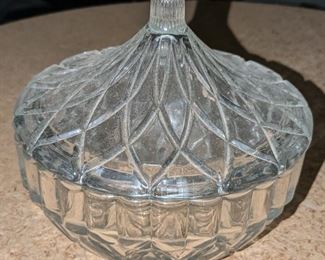 Vintage glass candy jar