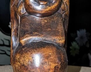 Vintage wood carbed Buddha