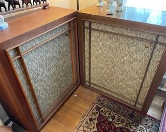 Two pairs of Wharfedale speakers.