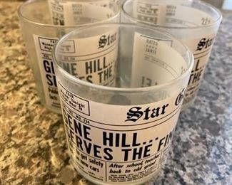 Star Gazette Gene Hill set of tumblers.