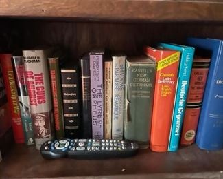 Dictionaries and war books.