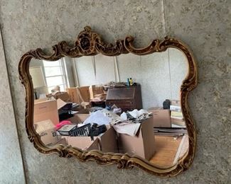 Vintage gilded mirror.