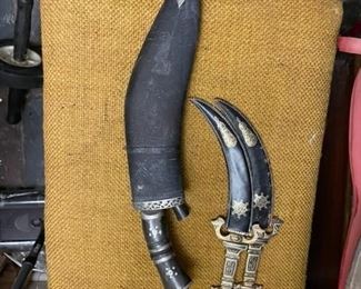 Vintage knives, swords and shields (more information to follow).