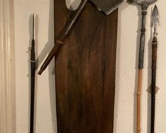 Vintage knives, swords and shields (more information to follow).
