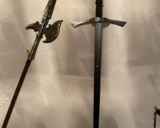 Vintage knives, swords and shields (more information to follow).