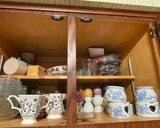 Glassware and ceramics.