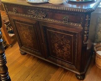 Spanish Revival furniture 1920's. Beautiful hand carved inlaid genuine wood pieces.