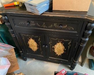 Decorative chest of drawers.