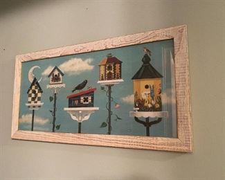 Fun birdhouse print.