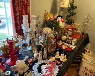 Large selection of Christmas items.