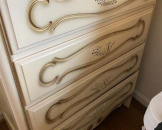 French provincial chest of drawers.