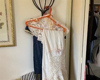 Vintage clothes and linens.