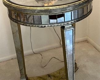 PAIR OF MIRRORED LAMP TABLES