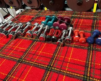 These weights are priced separately from the weight bench with weights