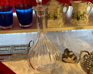 Lovely Baccarat decanter in the Masserva  pattern 