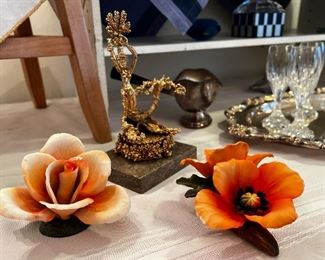 Lovely Napoleon Italy flowers and a mermaid sculpture