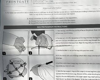 Front gate 7 1/2 foot fiber optic lit Christmas tree in a storage bag