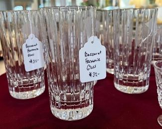 Sets of  Baccarat crystal bar ware