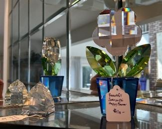 Swarovski  flowers and paper weights