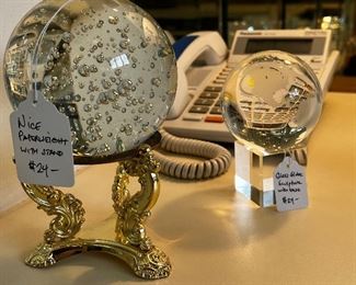 Paperweights and stands