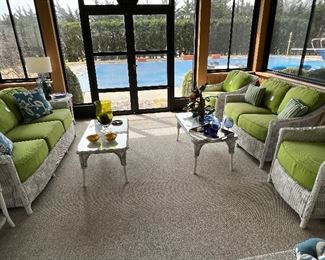 Lloyd loom indoor outdoor wicker furniture by Lloyd Flanders