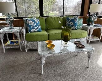 Lloyd loom indoor outdoor wicker furniture by Lloyd Flanders