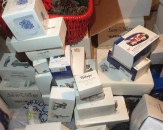 Large Collection of Dept 56- SNOW VILLAGE-w/ Original Boxes