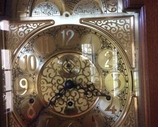 Prestine Grandfather Clockface  by Virginia Clocks