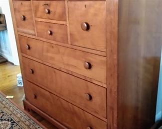 Locking drawers chest. 
48" wide, 51" height & 22" depth
Antique Kentucky 1820.