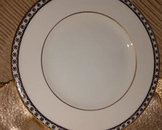 Wedgewood Black Ulander pattern. Eight place settings and serving pieces 