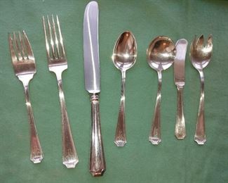 Fairfax Sterling Silver set with serving pieces and 8 place settings 