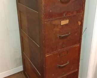 Antique wooden file cabinet 