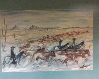  Original artwork collection:  PADRE KIMO BRINGS CATTLE TO THE ALTER VALLEY Ettore "Ted" DeGrazia 