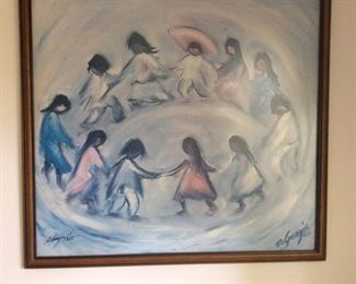  Original artwork collection:  'Los Ninos' painting to raise money for children UNICEF                                                          Ettore "Ted" DeGrazia (June 14, 1909 – September 17, 1982)