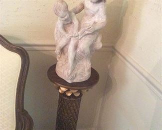 Alabaster Children Statue