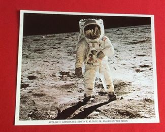 8x10 NASA Color Photo Apollo 11 Walk on the moon