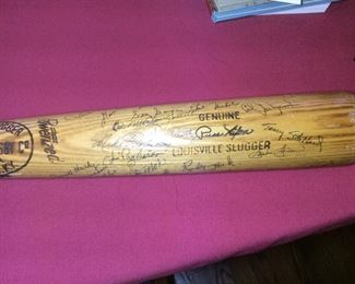 1962 Boston Red Sox Team Signed Bat- includes Carl Yastzemski