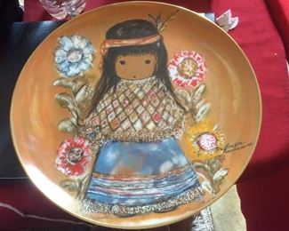 DeGrazia collector Fairmont the Flower Boy, Numbered Limited edition plate.
