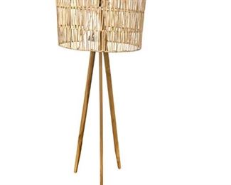 $75  Monaco Tripod Rattan Woven Shade Floor Lamp MTF153-9                                                          Description:  This floor lamp features a tripod silhouette with angled legs and a woven rattan shade for a mix of boho and coastal styles. It's made from solid wood with a natural finish, and the drum shade shows off a matching beige tone.  
Dimensions: 16 in base x 56H  Shade 21 in Diam.
Condition: New out of box. 
Location: Local pick up Portland, OR.  Shipper suggestions available upon request.  Item is in a warehouse with easy bay door access