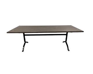 $1200 Universal Furniture Curated Brownstone Finish Linden Dining Table MTF153-6           Description:  Introduce a touch of industrial refinement to spaces with the Linden Dining Table, a spacious furnishing built with a robust Brownstone-finished top supported by a boldly dynamic stainless steel base.
Dimensions: 88 x  38 x 30H
Condition: New. Very minor ding related to shipping.  Only visible upon very close inspection. 
Location: Local pick up Portland, OR.  Shipper suggestions available upon request.  Item is in a warehouse with easy bay door access.