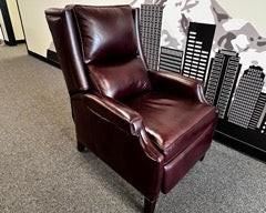 $3500 USD     Set of 2 Hancock & Moore Holt High Back Leather Power Recliners MTF153-16    Description: - From the Hancock & Moore Signature Collection. Covered in a cordovan-colored top-grain leather, this recliner features premium quality eight-way hand tied construction, a bustle back, tailored base, antiqued decorative nailhead trim, and tapered feet in a walnut distressed finish.

From Hancock & Moore.
Made in the USA.
Dimensions:

Overall: 34W x 39D x 43H in
Inside Width: 22.5" Inside Depth: 20"
Seat Height: 20" Arm Height: 25.5"
Recliner Fully Ext: 69.5"
Recliner Dist To Wall: 19"

Condition: Used in very good condition. Chairs come with a shared power pack.

Location: Local pick up main floor warehouse storage.  Portland, OR. Shipper suggestions available upon request.      https://goodbyhello.com/products/set-of-2-hancock-moore-holt-high-back-leather-power-recliners-mtf153-16?_pos=8&_sid=9e266df47&_ss=r