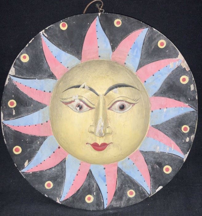 Double Sided Sun & Moon Plaster Hanging Ornament
