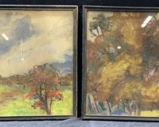 Lot 2 Framed Pastel Landscapes
