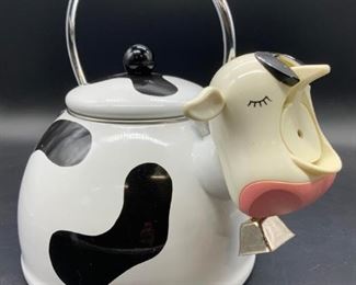 KAMENSTEIN Vintage Black & White Cow Tea Kettle
