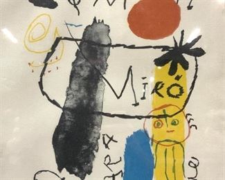Framed Maeght Joan Miro Lithograph
