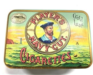 Vntg JOHN PLAYER NAVY CUT CIGARETTES Lidded Tin
