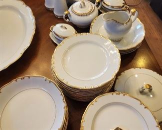 Huge set of Gold and White China